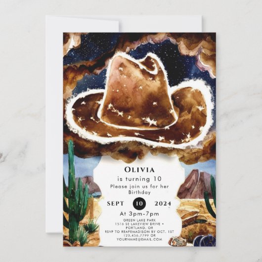 Invitation Pastel Rodeo Cowboy (Devant)