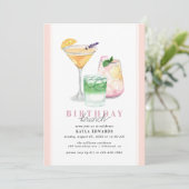 Invitation Pastel Rose Blush | Cocktail fille Anniversaire Br (Debout devant)