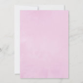 Invitation Pastel rose et bleu floral Sip et voir (Dos)