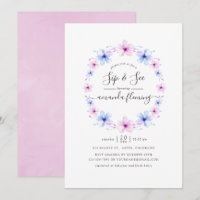 Pastel rose et bleu floral Sip et voir