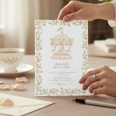Invitation Pastel Rose Garden Carousel Birthday Party