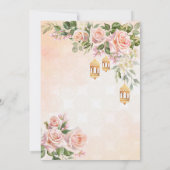 Invitation Pastel rose Moroccan lanterns baby shower timeline (Dos)