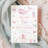 Invitation Pastel rose sous la mer 5e anniversaire