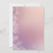 Invitation Pastel rose violet feuille d'or ÉLÉGANT MARIAGE (Dos)