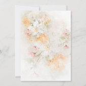 Invitation Pastel Roses jaunes et roses Mariage vert (Dos)