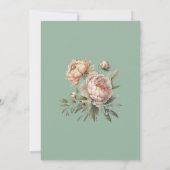 Invitation Pastel Sage Green et Blush Pony Mariage (Dos)