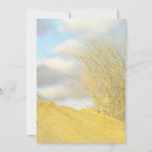 Invitation *~* Pastel Sand Dune Beach Grass Mariage (Dos)