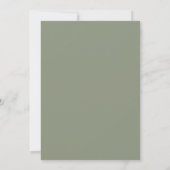 Invitation Pastel sauge vert simple script engagement (Dos)