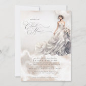 Invitation Pastel She's On Cloud Nine Dreamy Fête des mariées (Devant)