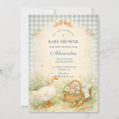 Invitation Pastel Silly Goose Farm Baby Shower (Devant)