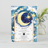 Invitation Pastel Simple Moon Anniversaire (Debout devant)