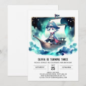 Invitation Pastel Simple Pirate Anniversaire (Devant / Derrière)