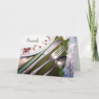 Invitation Pastel Sketch of Place Setting Brunch