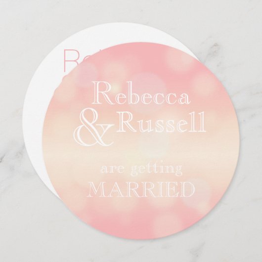 Invitation Pastel souple circulaire (Devant / Derrière)