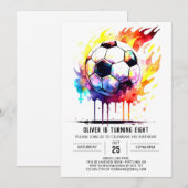 Invitation Pastel Sports Anniversaire de enfant imprimable (Devant / Derrière)