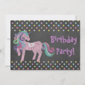 INVITATION PASTEL SPOT UNICORN ANNIVERSAIRE DU PARTI (Devant)