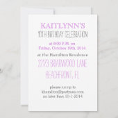 Invitation Pastel Spots de gymnastique en Lavande (Dos)