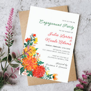 Invitation Pastel Spring Dahlia Fleurs de l'engagement