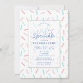 Invitation Pastel Sprinkles Girl Baby Sprinkle Douche (Devant)