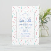 Invitation Pastel Sprinkles Girl Baby Sprinkle Douche (Debout devant)