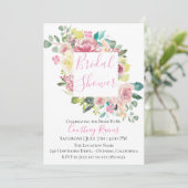 Invitation Pastel Summer Floral Bridal Douche (Debout devant)
