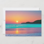 Invitation Pastel Sunset Destination Beach Enregistrer la dat (Dos)