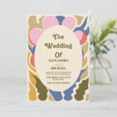 Invitation Pastel Super marguerite moderne mariage floral (Debout devant)