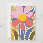 Invitation Pastel Super marguerite moderne mariage floral (Dos)