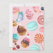 Invitation Pastel Sweet Candy Lolipop Cupcake Donut Anniversa (Dos)