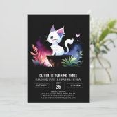 Invitation Pastel Sweet Cat Anniversaire (Debout devant)
