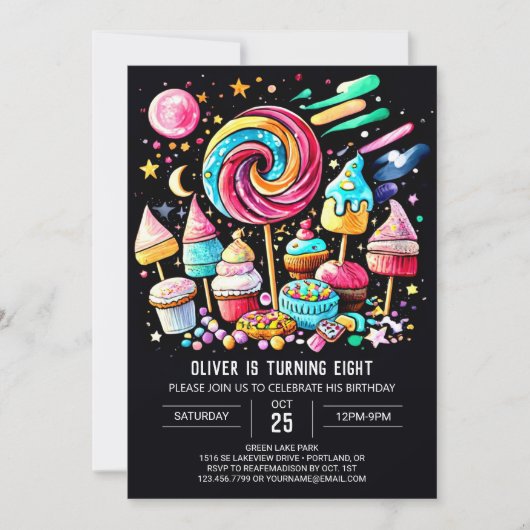 Invitation Pastel Sweet Celebration Anniversaire (Devant)