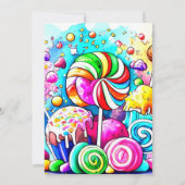 Invitation Pastel Sweet Chocolate Imprimable Anniversaire (Dos)