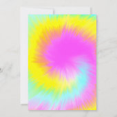 Invitation Pastel Tie Dye Swirl Mlle à Mme Fête des mariées (Dos)