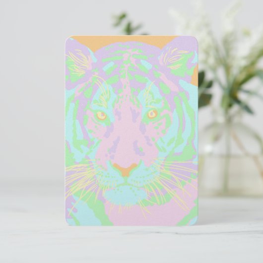 Invitation Pastel Tiger (Debout devant)