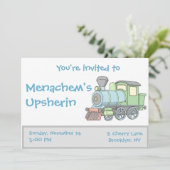 Invitation Pastel Train upsherin (Debout devant)