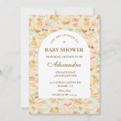 Invitation Pastel Tropical Animals Baby Shower (Devant)