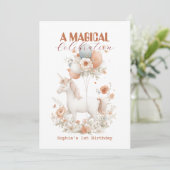 Invitation Pastel Unicorn 1er anniversaire (Debout devant)