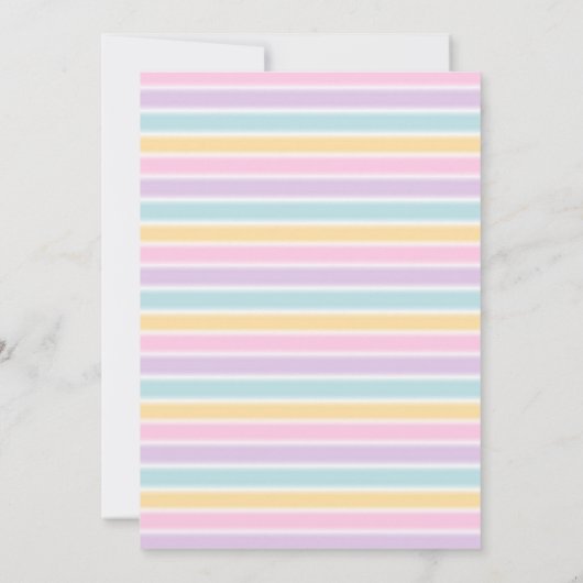 Invitation Pastel Unicorn Rainbow Sparkles Birthday (Dos)