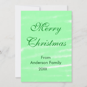 Invitation Pastel vert aquarelle merry noël moderne deux