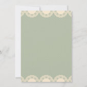 Invitation Pastel vert vintage classique douche nuptiale (Dos)