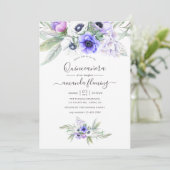 Invitation Pastel Violet Floral Quinceañera (Debout devant)