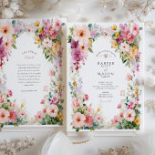 Invitation Pastel Watercolor Floral Arch Wedding