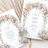 Invitation Pastel Watercolor Floral Arch Wedding