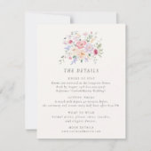 Invitation Pastel Watercolor Floral Wedding Details Card (Devant)