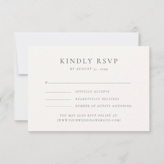 Invitation Pastel Watercolor Floral Wedding RSVP Card (Devant)