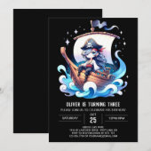 Invitation Pastel Whimsical Pirate Anniversaire (Devant / Derrière)