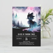 Invitation Pastel Whimsy Chat Anniversaire (Debout devant)