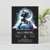 Invitation Pastel Whimsy Horse Birthday (Debout devant)