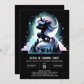 Invitation Pastel Whimsy Horse Birthday (Devant / Derrière)