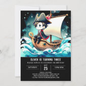 Invitation Pastel Whimsy Pirate Anniversaire (Devant)